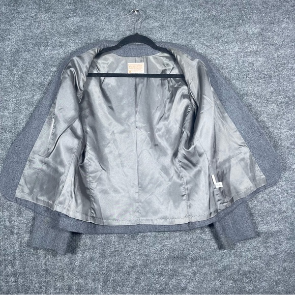 Pendleton Vintage Women’s 14 Gray Wool Blazer Old Money Professional Career Ware - Picture 2 of 14